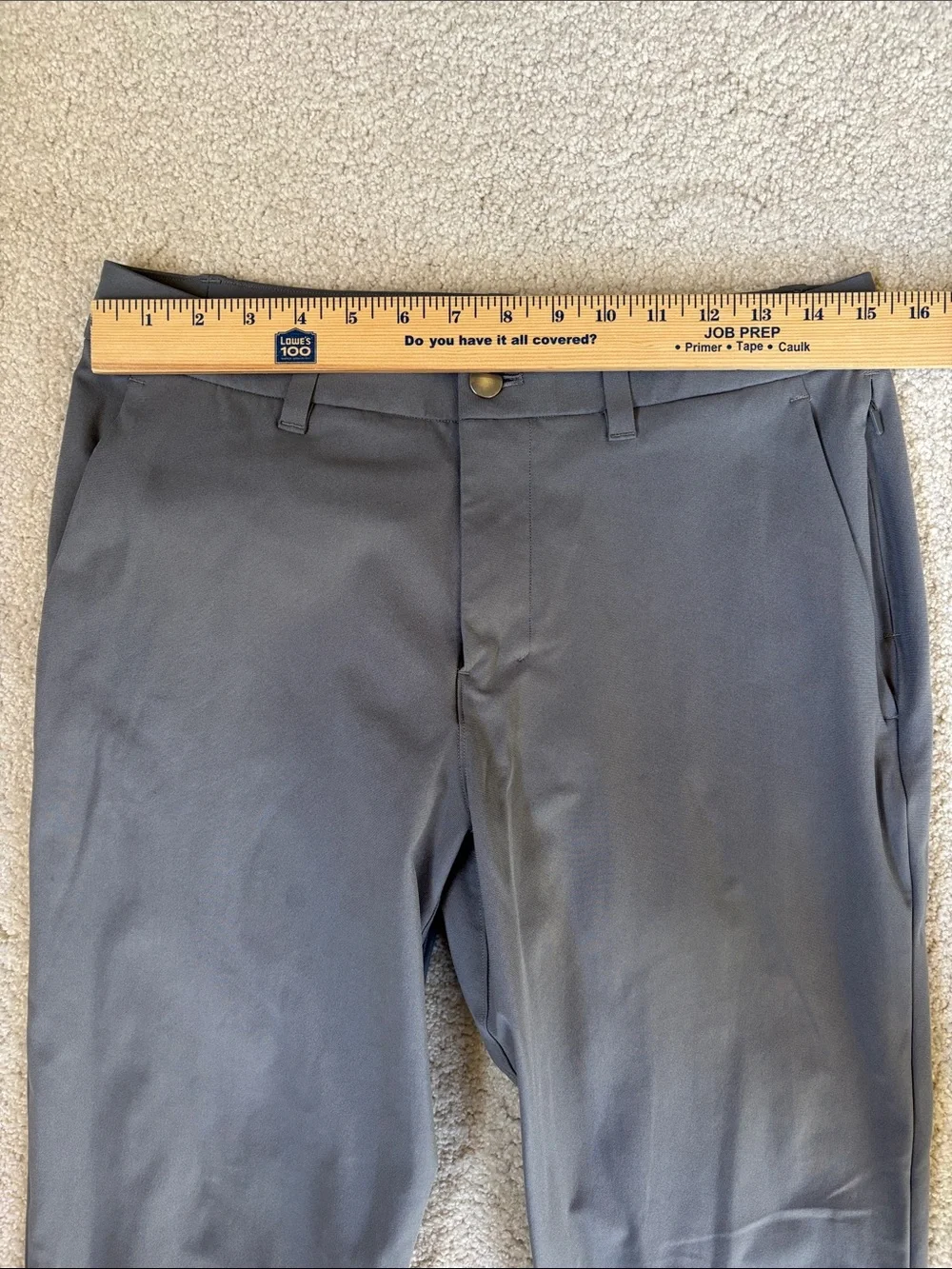 Lululemon ABC Warpstream Slim Fit Pants Golf Chino LM5AQZS Gray Mens Size 30